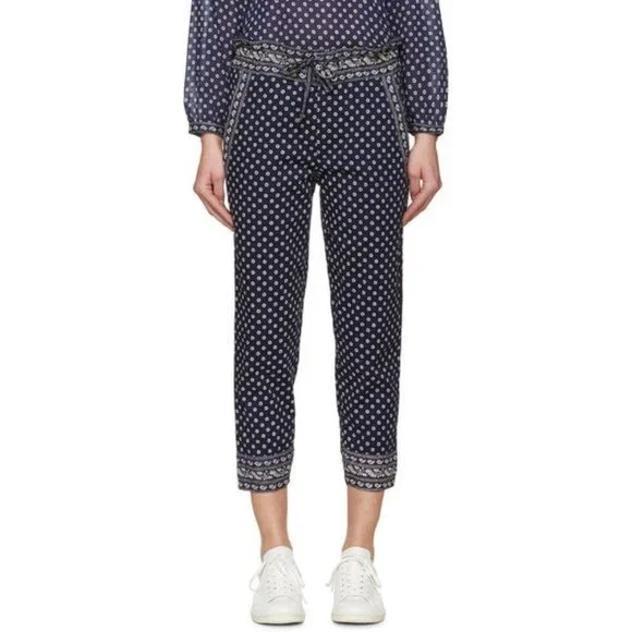 ❤️ ISABEL MARANT ETOILE LOLI BANDANA BOHEMIAN DRAWSTRING CASUAL COTTON PANTS - Picture 1 of 15